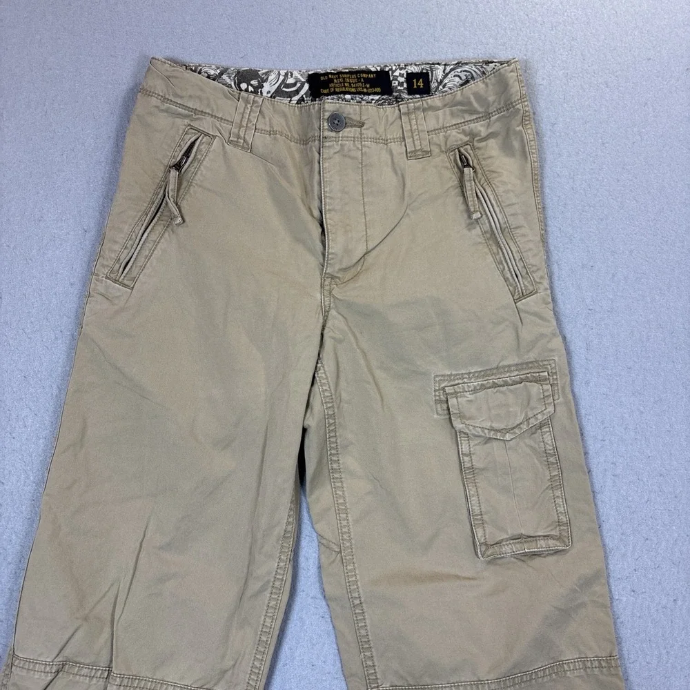 VTG Old Navy Surplus Company‎ Cargo Pants Girl Size 14 Khaki Utility Work Y2K